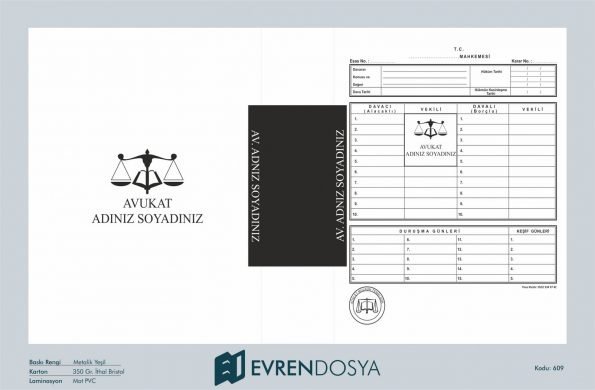 Adliye Mahkeme İcra Dosyası Beyaz Bristol