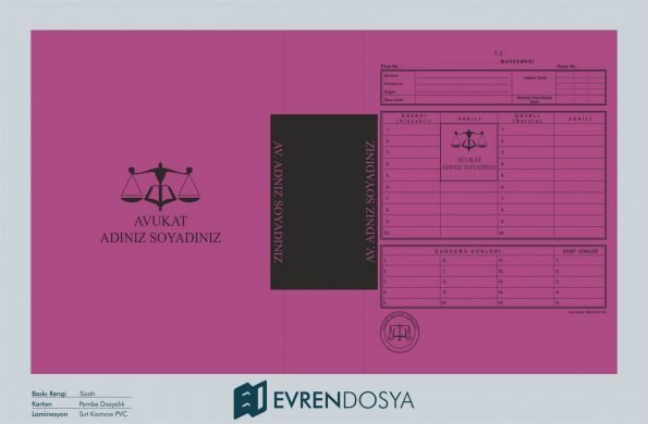 Adliye Mahkeme İcra Dosyası Koyu Pembe